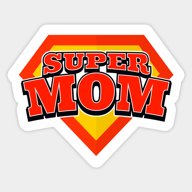 Superhero Super Mom Tee for Mother's Day or Mom's Birthday Sticker by g14u